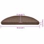 Voir la diapositive 6 : VIDAXL Tapis d'escalier 20 pcs marron cafe 56x17x3 cm