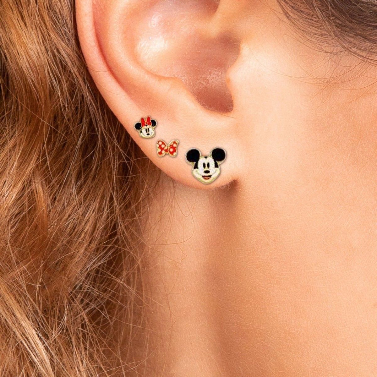 SC CRYSTAL Lot de 3 paires de boucles d'oreilles Disney