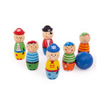 BIGJIGS Jeu de Bowling Quilles Pirates en bois