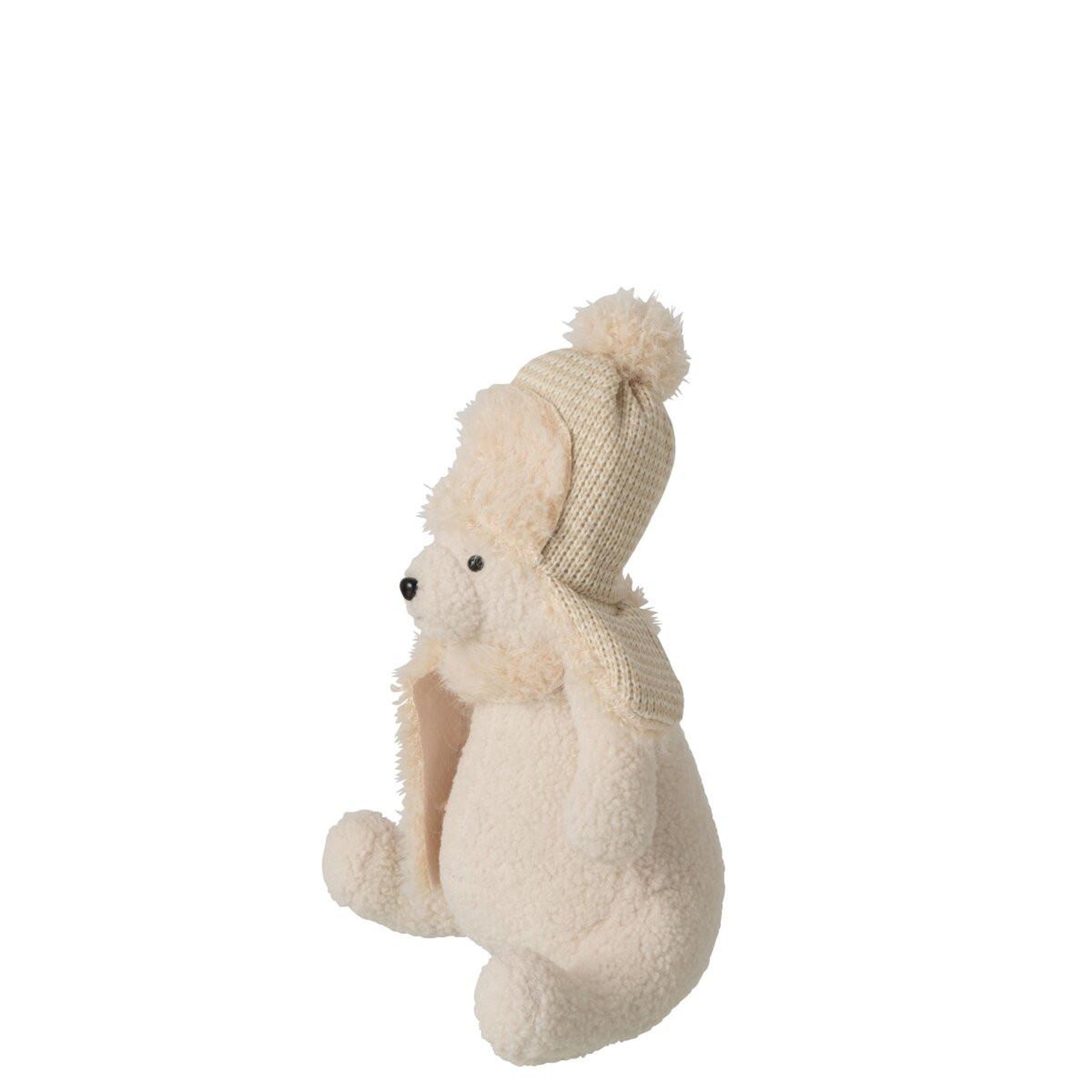 Voir la diapositive 2 : J-LINE Statuette ours assis  bo  36cm beige