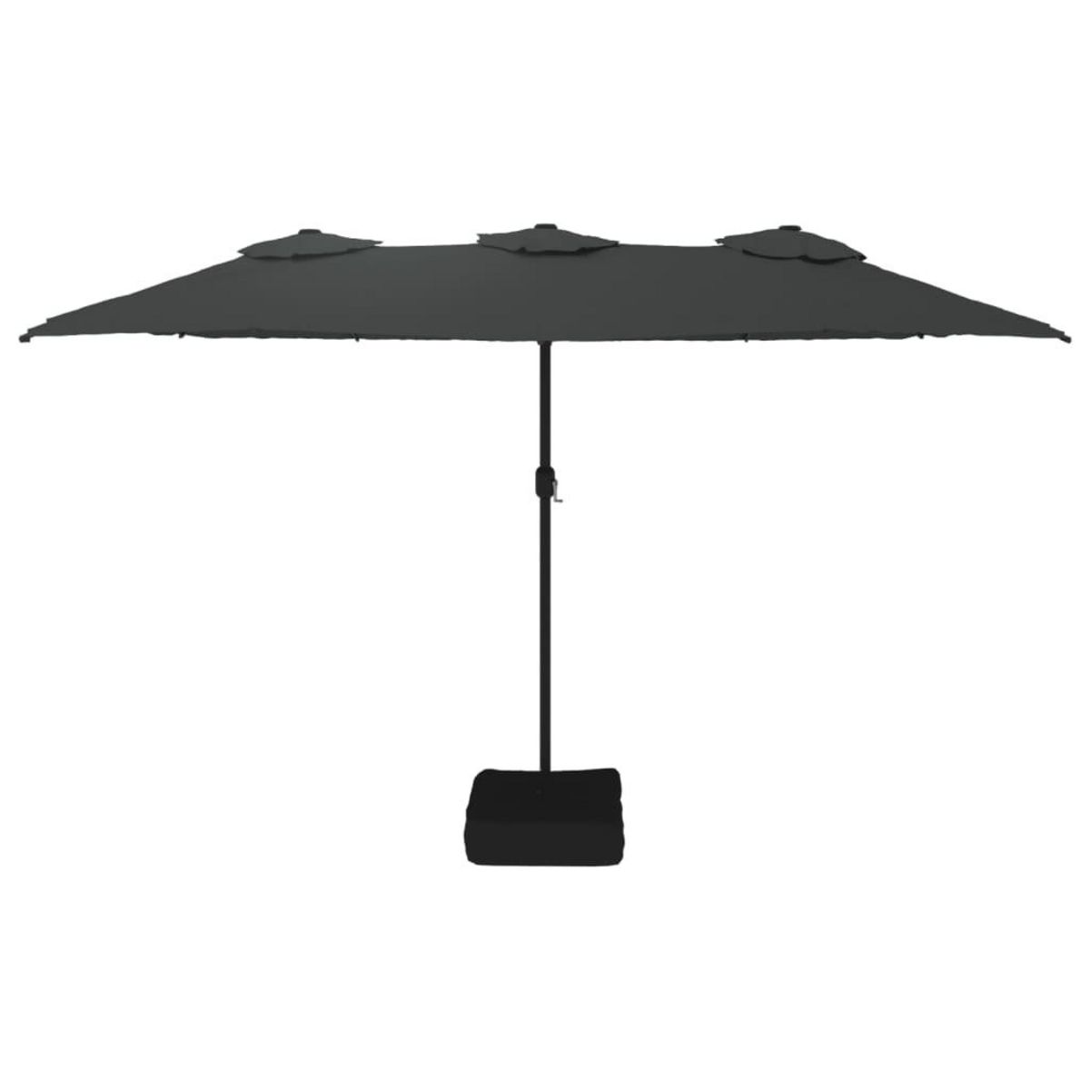 VIDAXL Parasol a double tete anthracite 449x265 cm