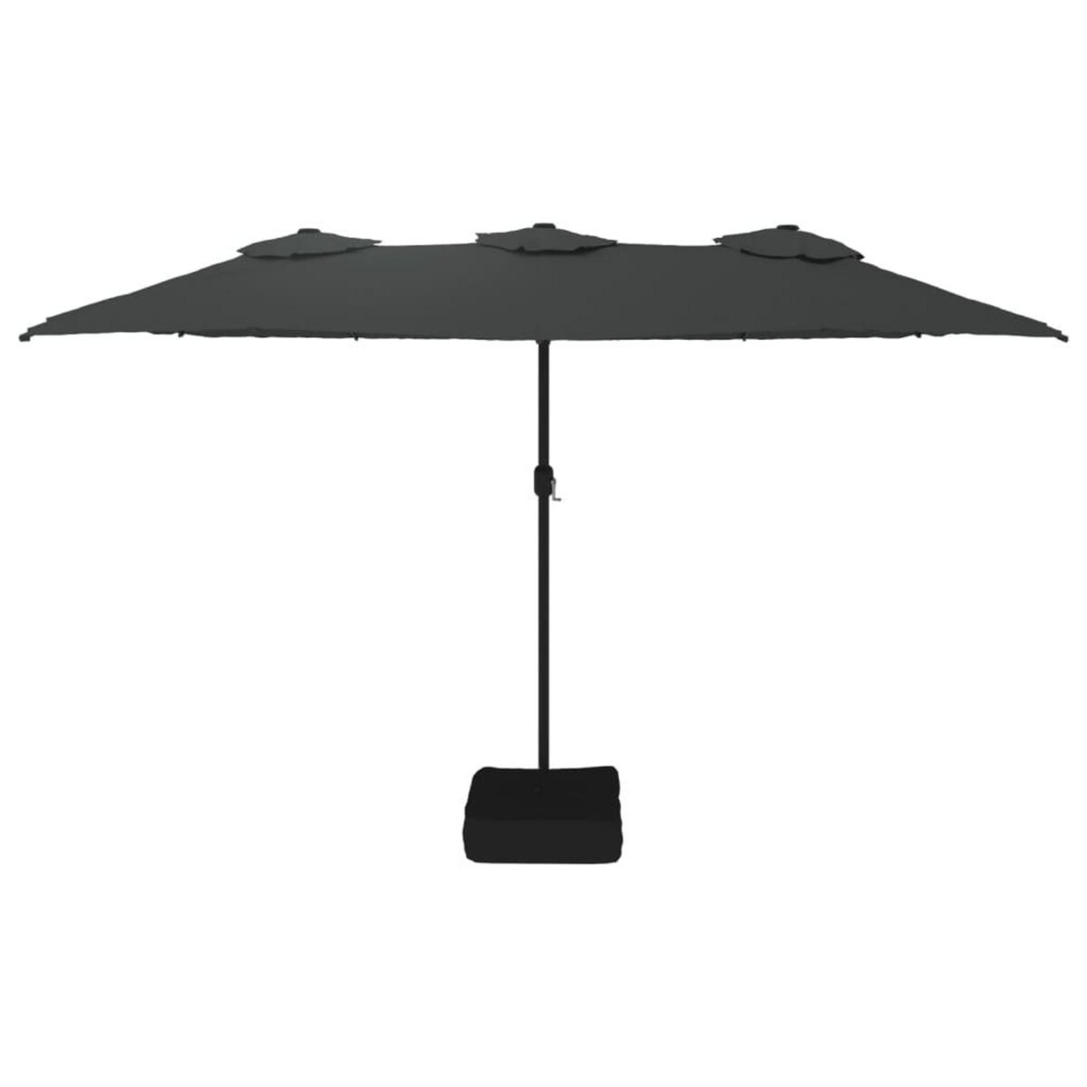 VIDAXL Parasol a double tete anthracite 449x265 cm