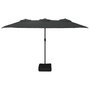 Voir la diapositive 3 : VIDAXL Parasol a double tete anthracite 449x265 cm