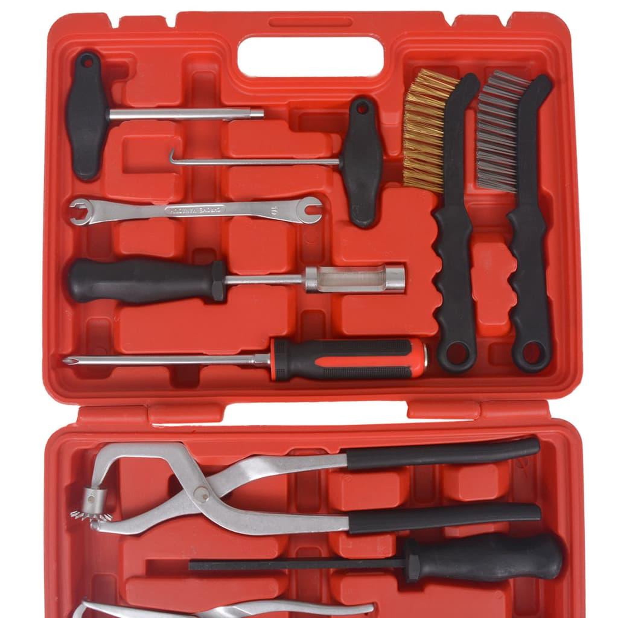 Voir la diapositive 3 : VIDAXL Ensemble d'outils d'assemblage et d'entretien des freins 15 pcs