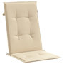 Voir la diapositive 5 : VIDAXL Coussins de chaise de jardin dossier haut lot de 2 beige tissu