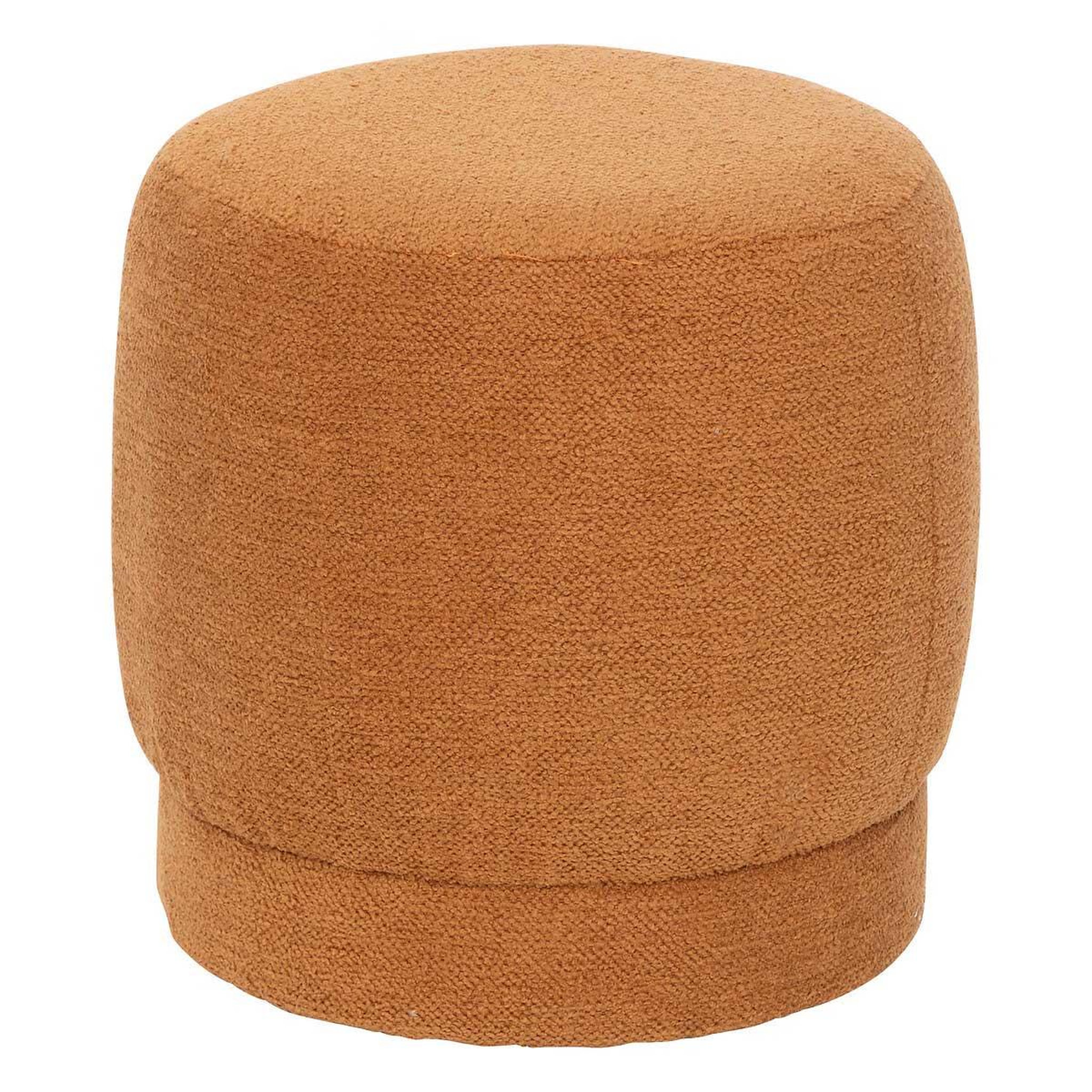 ATMOSPHERA Pouf design bouclette  amea  40cm ambre