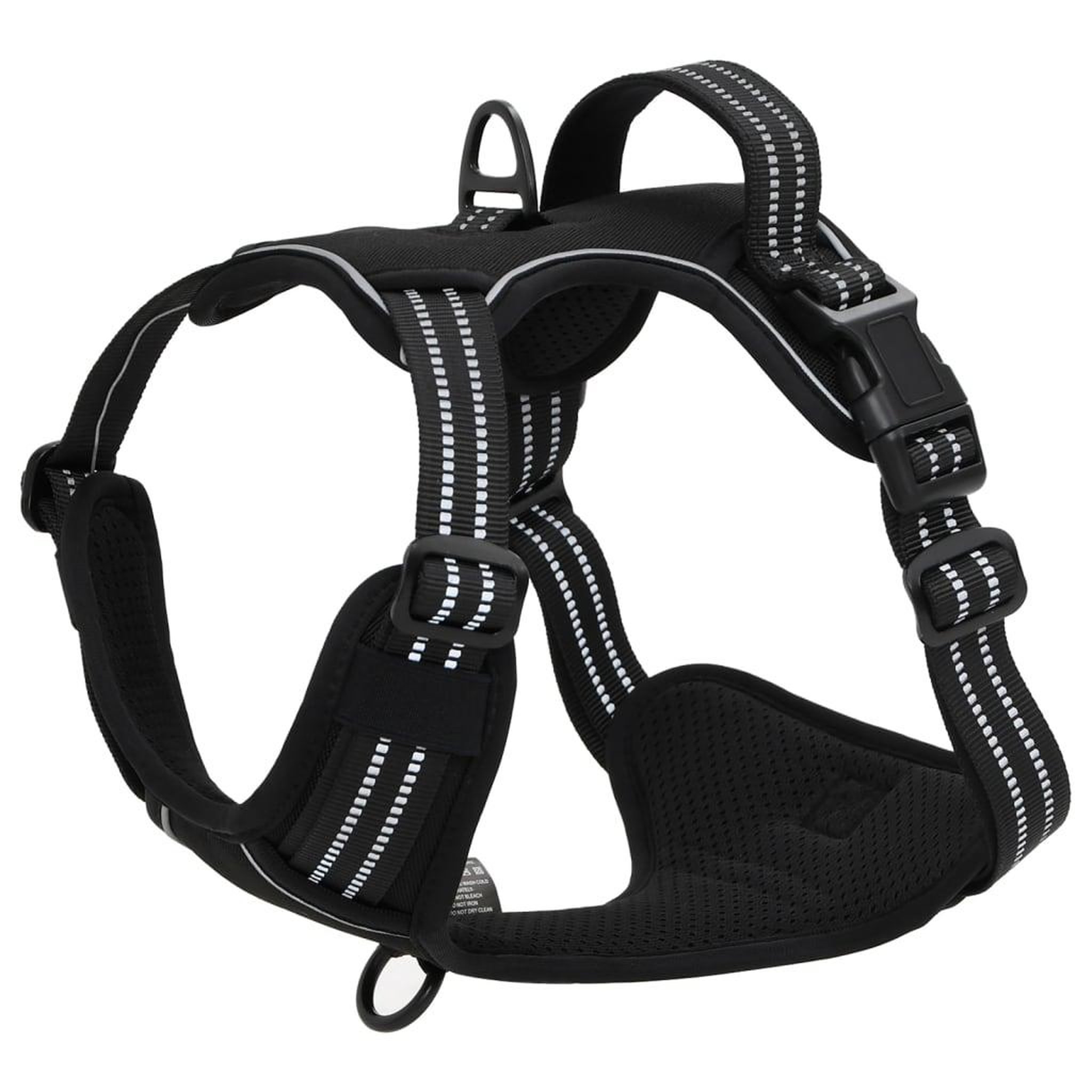 Voir la diapositive 4 : VIDAXL Harnais pour chien avec bandes reflechissantes reglables noir M