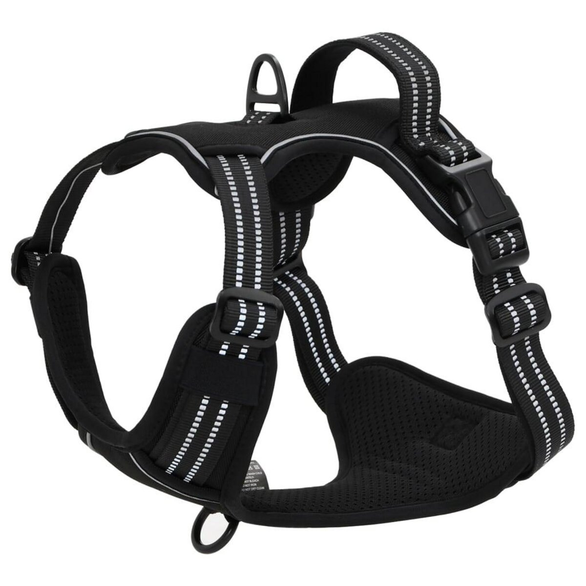 VIDAXL Harnais pour chien avec bandes reflechissantes reglables noir M
