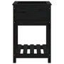 Voir la diapositive 5 : VIDAXL Jardiniere avec etagere Noir 54x54x81 cm Bois massif de pin