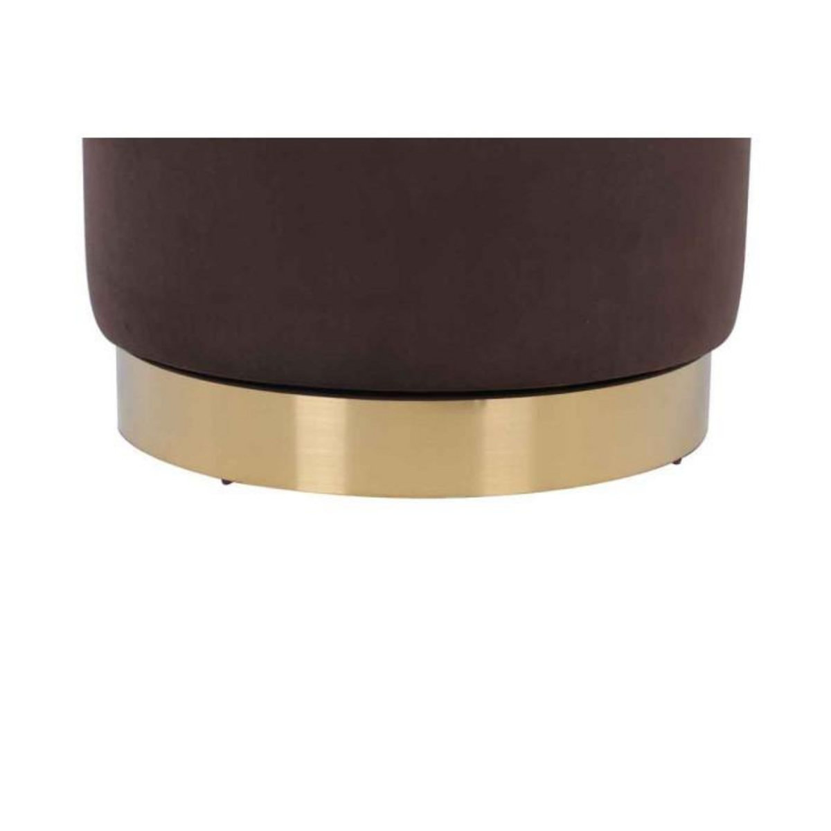 Paris Prix Tabouret Pivotant en Velours  Viktor  68cm Marron