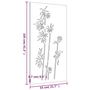 Voir la diapositive 6 : VIDAXL Decoration murale jardin 105x55 cm acier corten design bambou