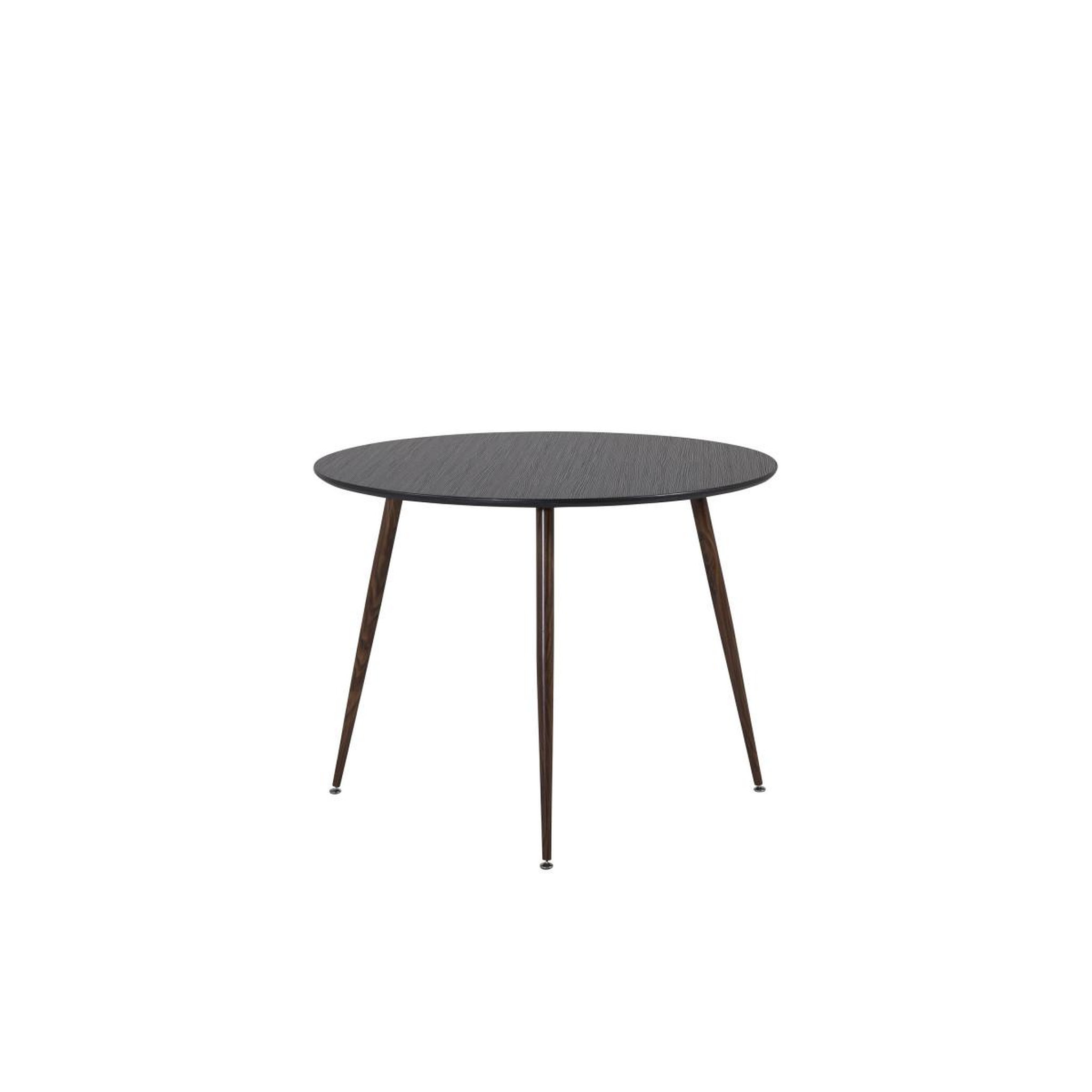 Voir la diapositive 3 : Paris Prix Table à manger ronde  plaza  100cm noir & marron
