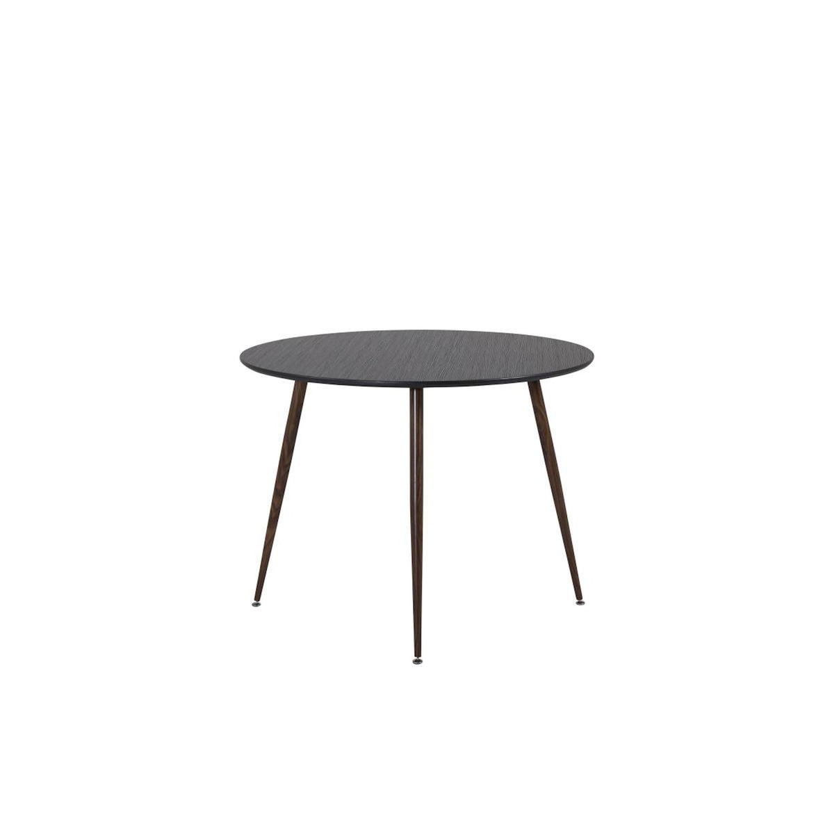 Paris Prix Table à Manger Ronde  Plaza  100cm Noir & Marron