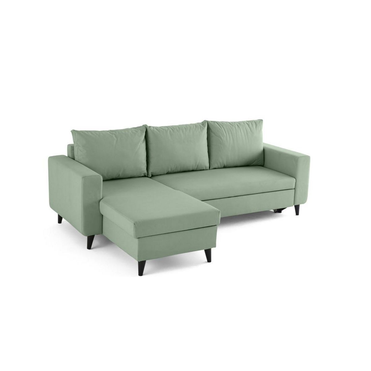 BEST MOBILIER Nordic - canapé d'angle réversible 4 places - convertible avec coffre - en simili