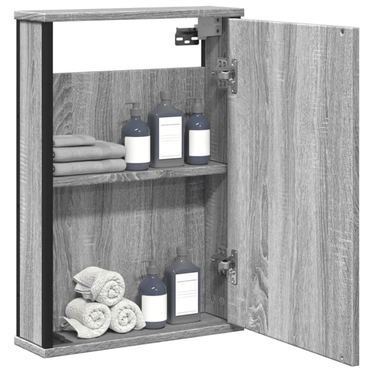 VIDAXL Armoire a miroir de salle de bain sonoma gris bois d'ingenierie