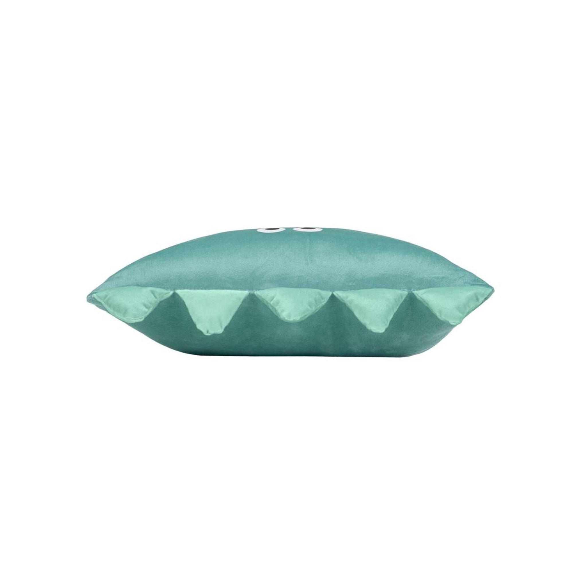 Voir la diapositive 2 : Douceur d'Intérieur Coussin déco enfant en velours  dina  40x40cm vert
