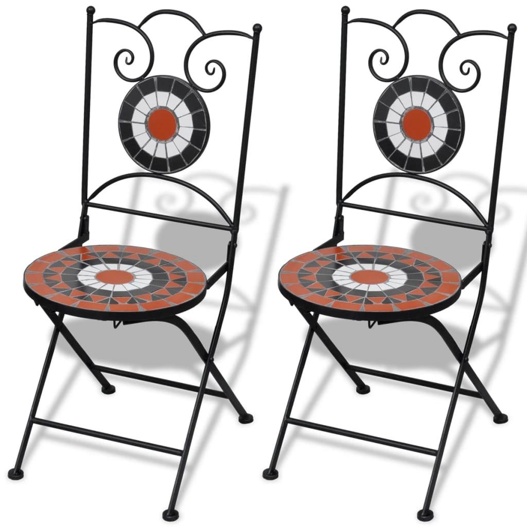 Voir la diapositive 1 : VIDAXL Chaises pliables de bistro lot de 2 Ceramique Terre cuite blanc