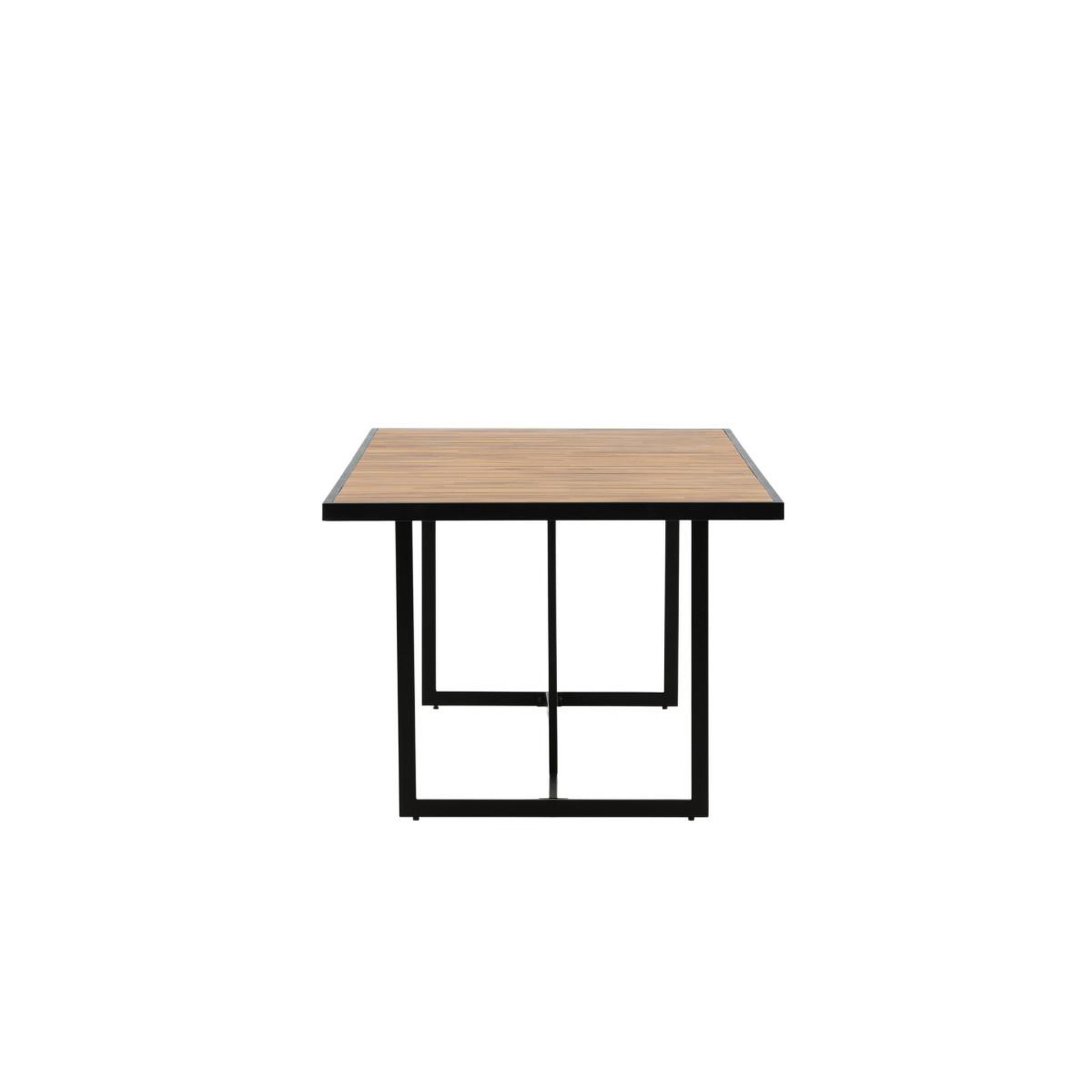 Voir la diapositive 3 : Paris Prix Table de jardin en bois  khung  200cm naturel & noir