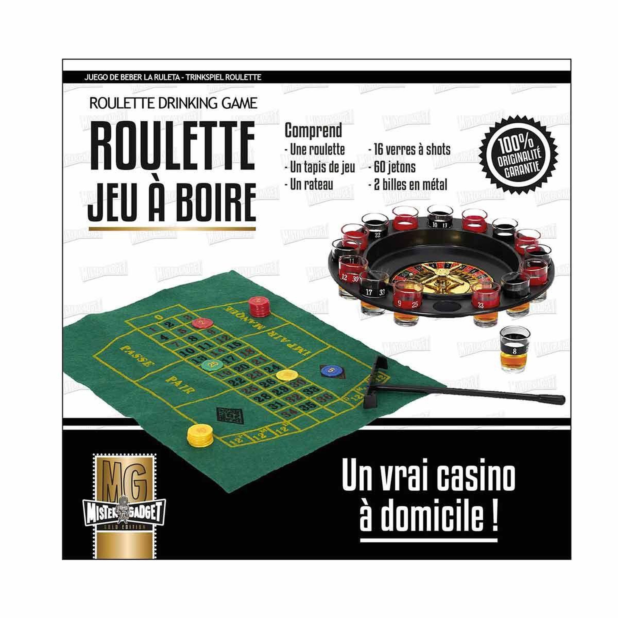 Voir la diapositive 4 : MISTER GADGET Jeu de roulette  jeu à boire  30cm vert