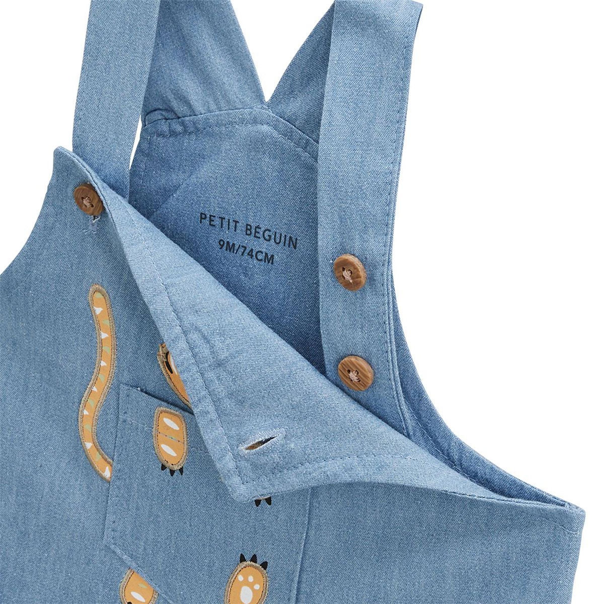 Petit Béguin Salopette bébé en toile de coton Kanha