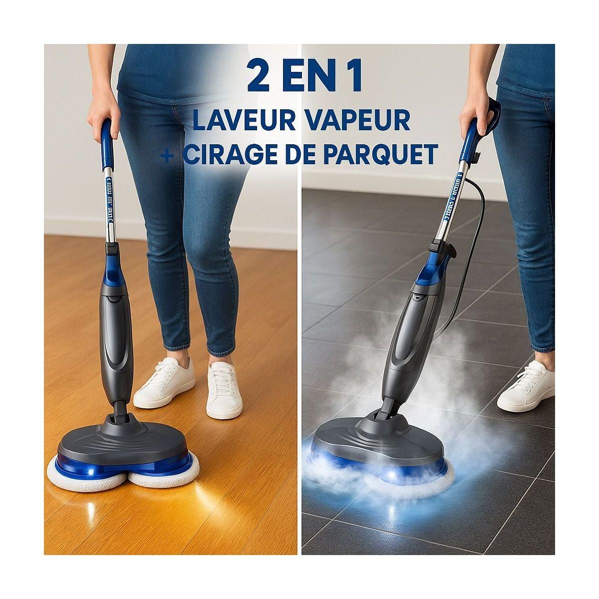 e.ziclean Balai vapeur Steam Wave 360