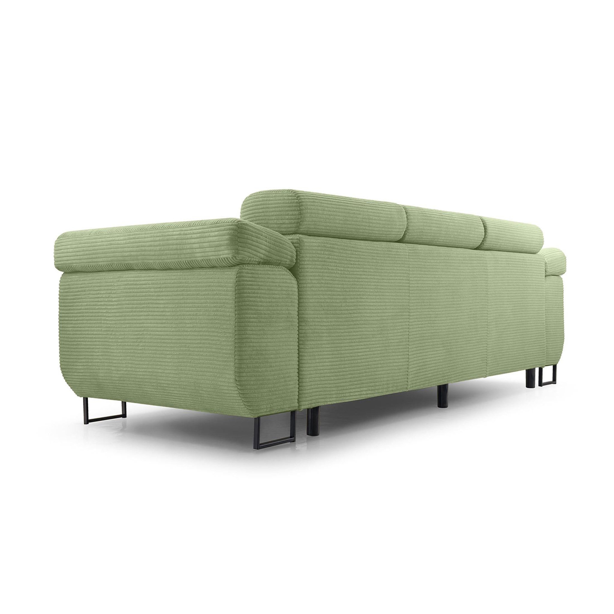 Voir la diapositive 4 : BEST MOBILIER Pablo - canapé 3 places - convertible avec têtières réglables - en velours côtelé