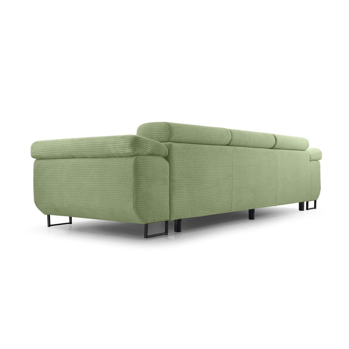 BEST MOBILIER Pablo - canapé 3 places - convertible avec têtières réglables - en velours côtelé