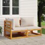 Voir la diapositive 1 : VIDAXL Salon de jardin avec coussins 2 pcs bois massif acacia