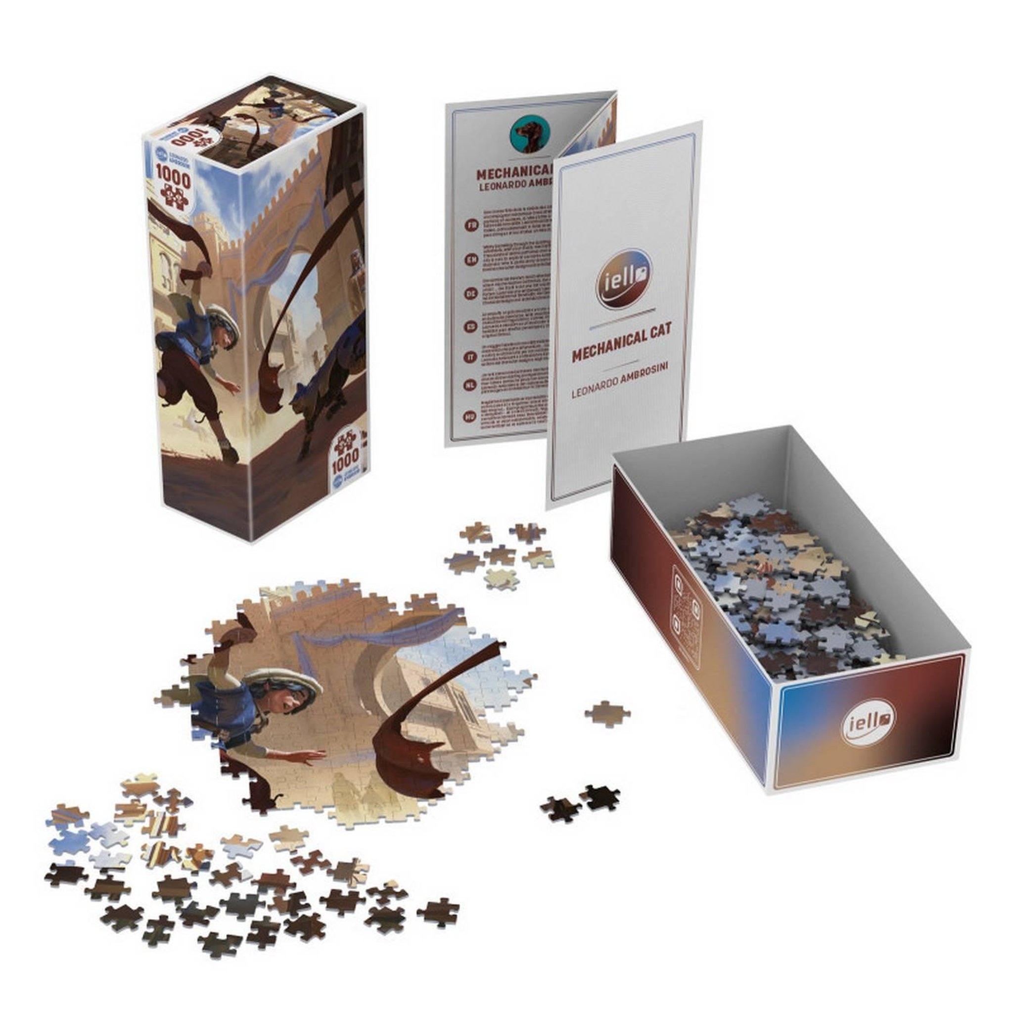 Voir la diapositive 3 : Iello Puzzle 1000 pièces : chat mécanique
