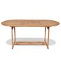 Voir la diapositive 2 : VIDAXL Table de jardin 180x90x75 cm Bois de teck solide