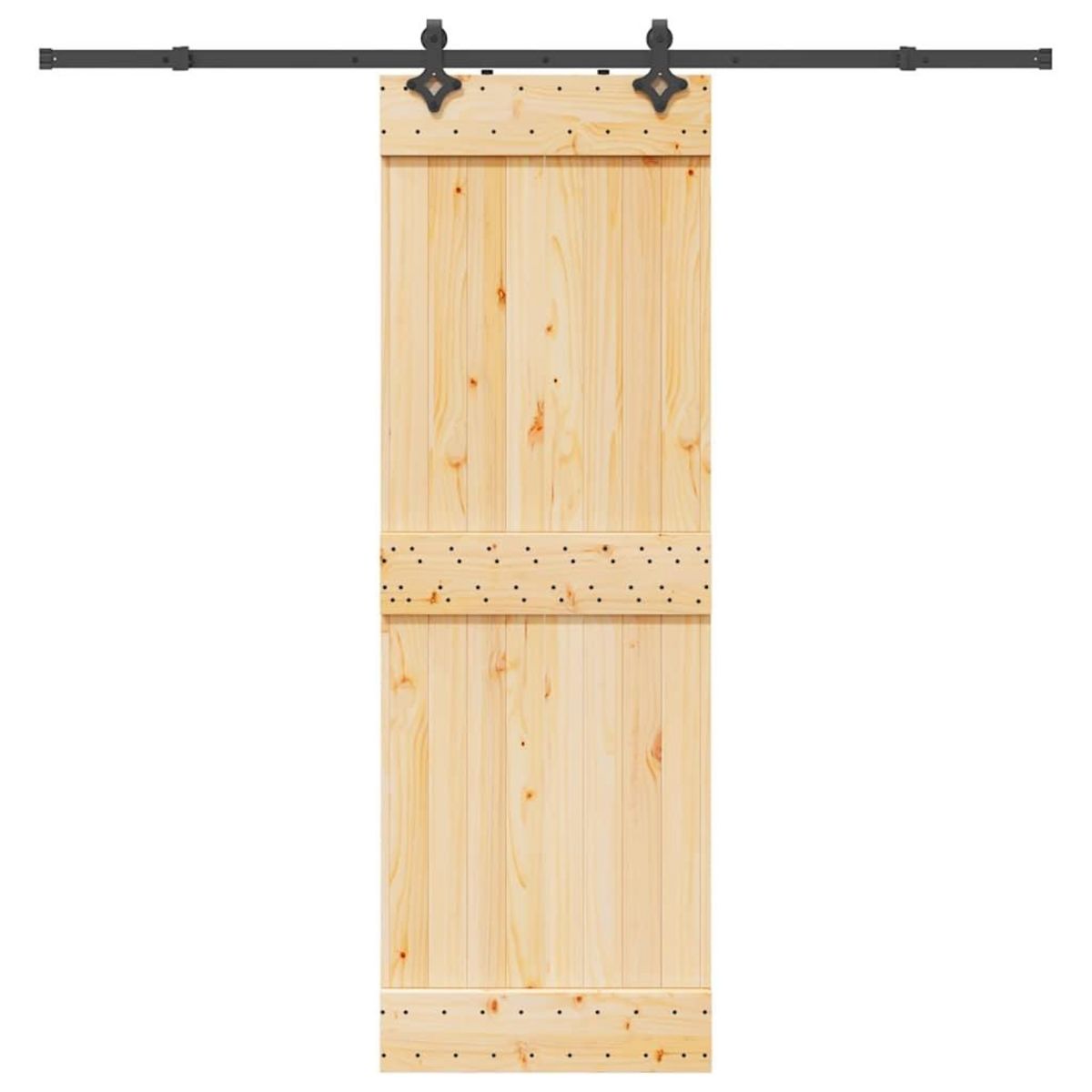 VIDAXL Porte coulissante et kit de quincaillerie 70x210 cm pin massif