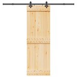 VIDAXL Porte coulissante et kit de quincaillerie 70x210 cm pin massif