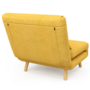 Voir la diapositive 5 : ID MARKET Fauteuil convertible ROMEO lit d'appoint 1 place 80x190 cm tissu jaune