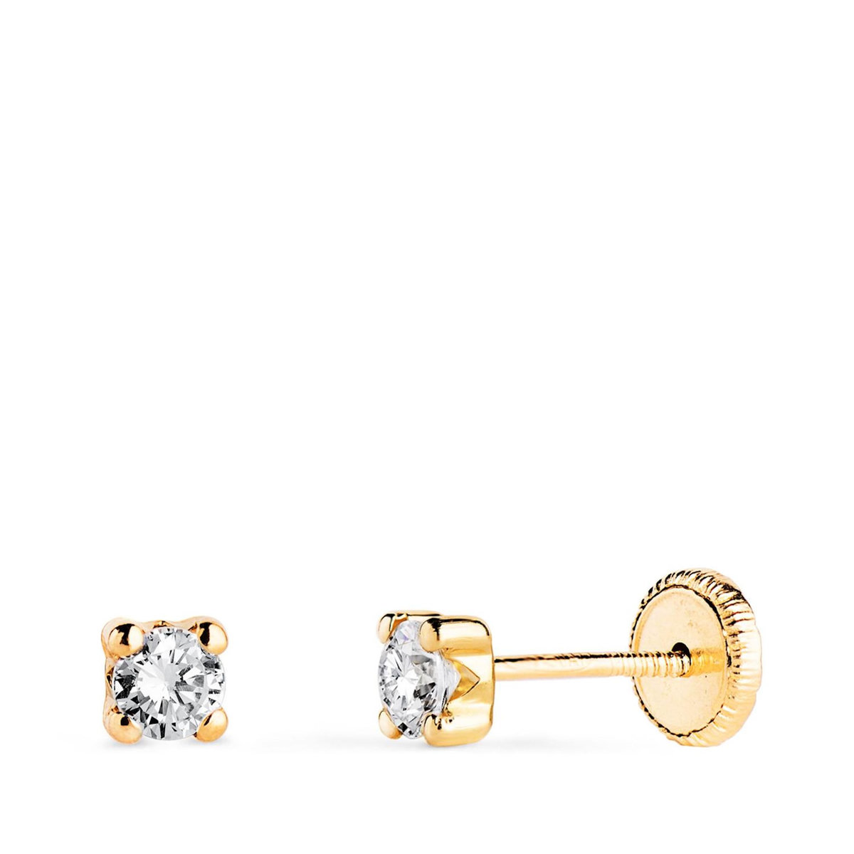 L'ATELIER D'AZUR Boucles d'Oreilles Or 18 Carats 750/000 Jaune Zirconium