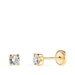 L'ATELIER D'AZUR Boucles d'Oreilles Or 18 Carats 750/000 Jaune Zirconium