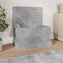 Voir la diapositive 1 : VIDAXL Boîte de rangement gris béton 50x30x28 cm bois d ingénierie