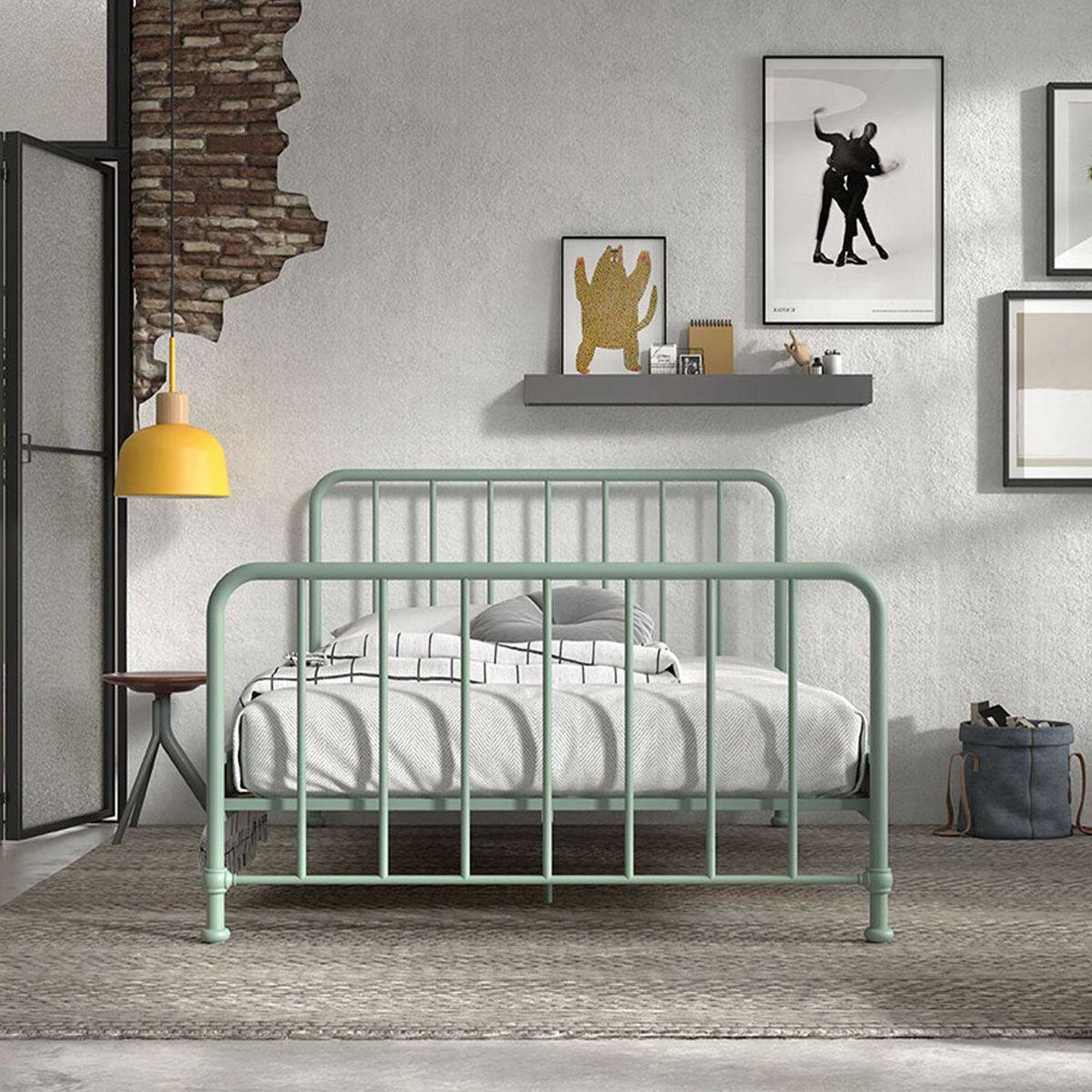 Voir la diapositive 4 : Paris Prix Lit enfant  bronxx  140x200cm vert