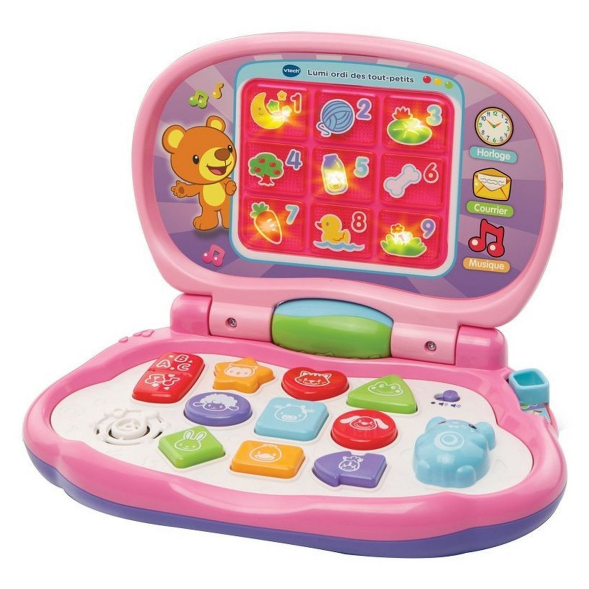 VTECH Lumi ordi des touts-petits rose interactif 