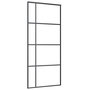 Voir la diapositive 2 : VIDAXL Porte coulissante Verre ESG et aluminium 90x205 cm Noir