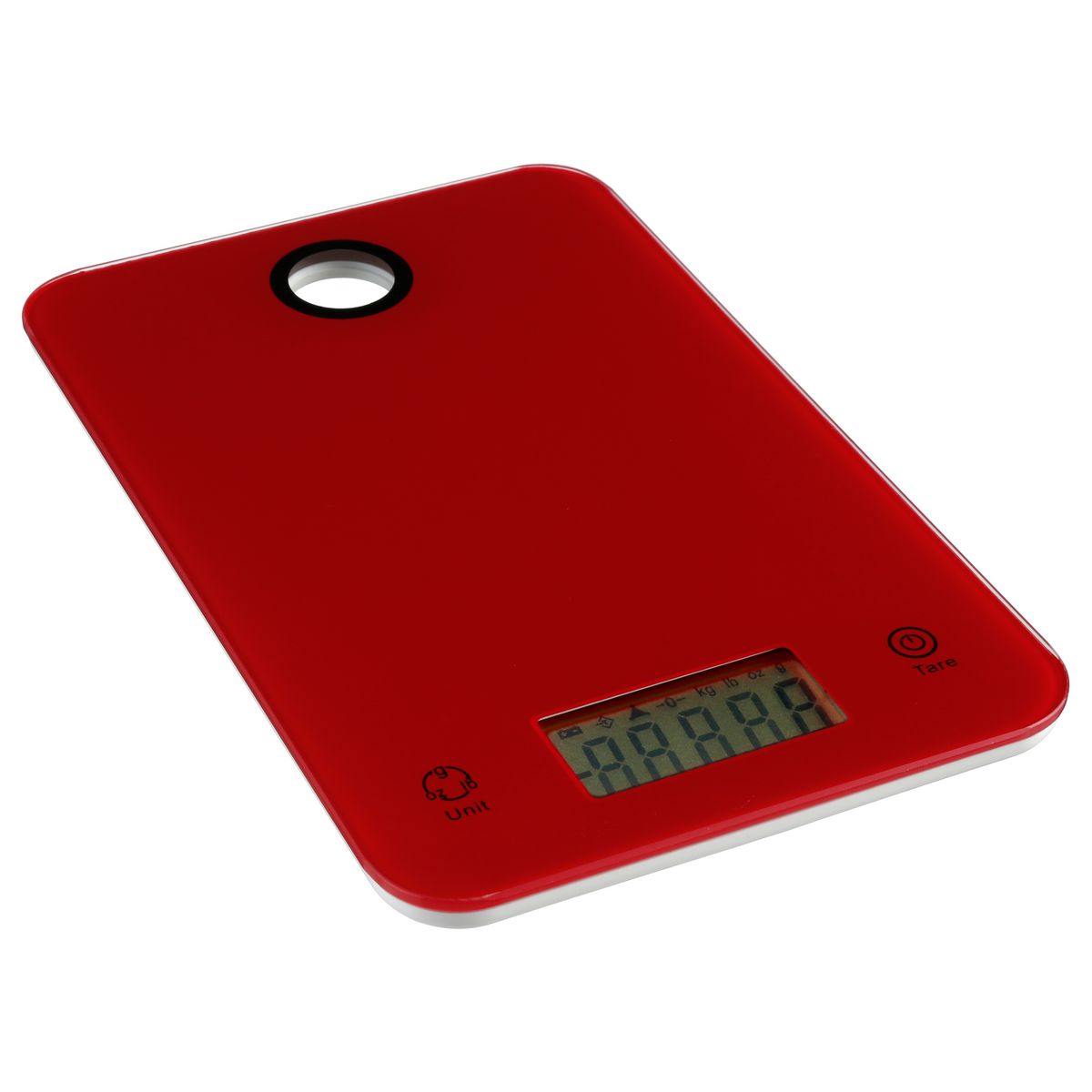 SECRET DE GOURMET Balance digitale en verre COLORS rouge