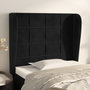 Voir la diapositive 1 : VIDAXL Tete de lit avec oreilles Noir 103x23x118/128 cm Velours