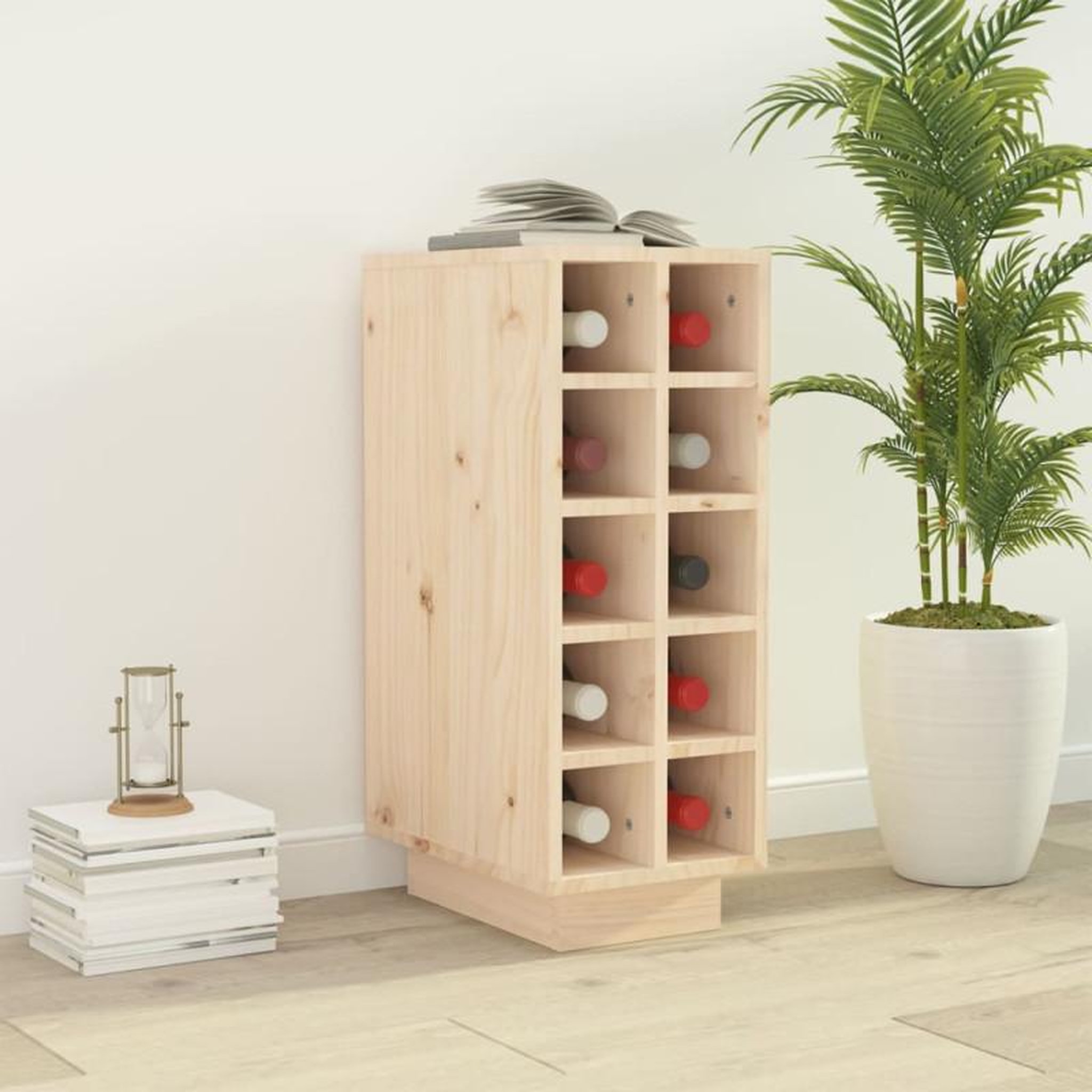 Voir la diapositive 1 : VIDAXL Armoire à vin 23x34x61 cm Bois de pin massif