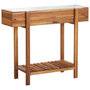 Voir la diapositive 1 : VIDAXL Lit sureleve de jardin Bois massif d'acacia et zinc