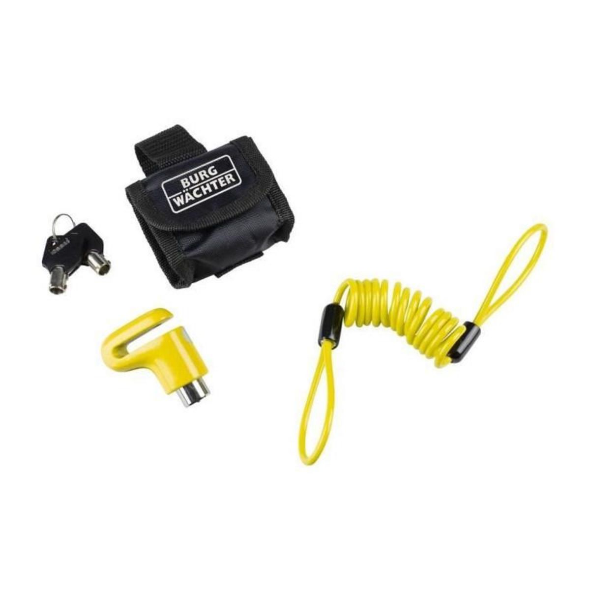 BURG WACHTER Antivol vélo câble - BURG WACHTER - 520 50 Yellow SB - Câble acier gainé 14 mm, 100 cm