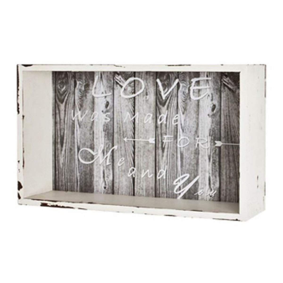 Paris Prix Étagère Murale Vintage  Love  33cm Gris