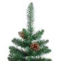 Voir la diapositive 4 : VIDAXL Sapin de Noël mince avec bois veritable et cones vert 210cm PVC