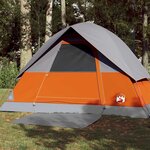 VIDAXL Tente de camping a dome 3 personnes orange impermeable