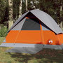 Voir la diapositive 1 : VIDAXL Tente de camping a dome 3 personnes orange impermeable