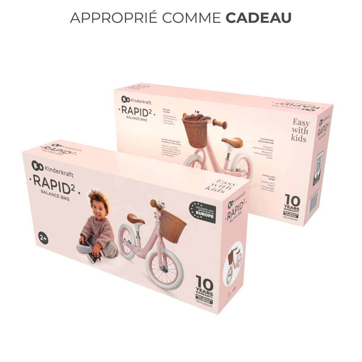 KINDERKRAFT Draisienne rétro - vélo d'équilibre avec panier et clochette