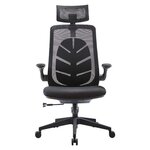 Subsonic subsonic - Chaise Ergonomique pour bureau I-Care Leaf, siege gaming, renfort lombaire, dossier et appui-tête réglables, rocking Noir